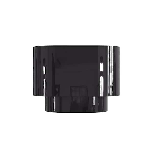 Livex Lighting Springview 11 in. 1-Light Shiny Black ADA Wall Sconce with Steel Shade