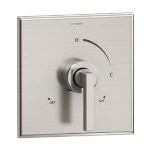 Duro 1-Handle Wall-Mounted Shower Valve Trim Kit in Satin Nickel (Valve not Included)