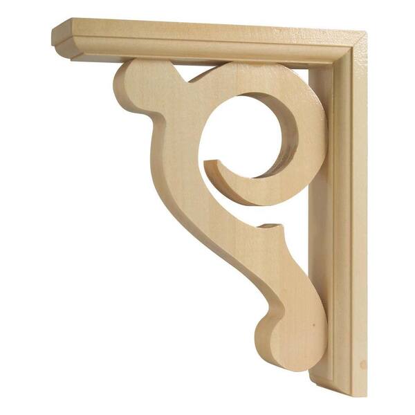 Waddell 7 in. x 8.5 in. x 2.25 in. Wood Unfinished Sconce Scroll-DISCONTINUED