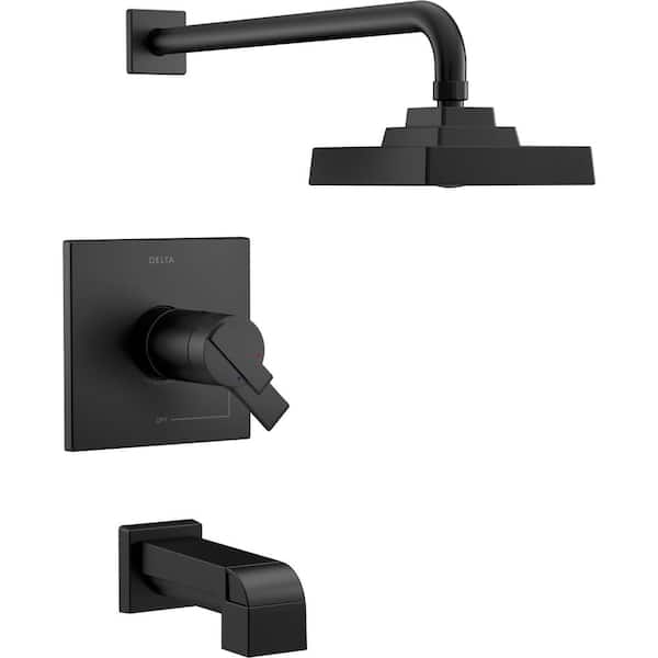Delta Ara TempAssure 17T Series 1-Handle Tub and Shower Faucet Trim Kit Only in Matte Black (Valve Not Included)
