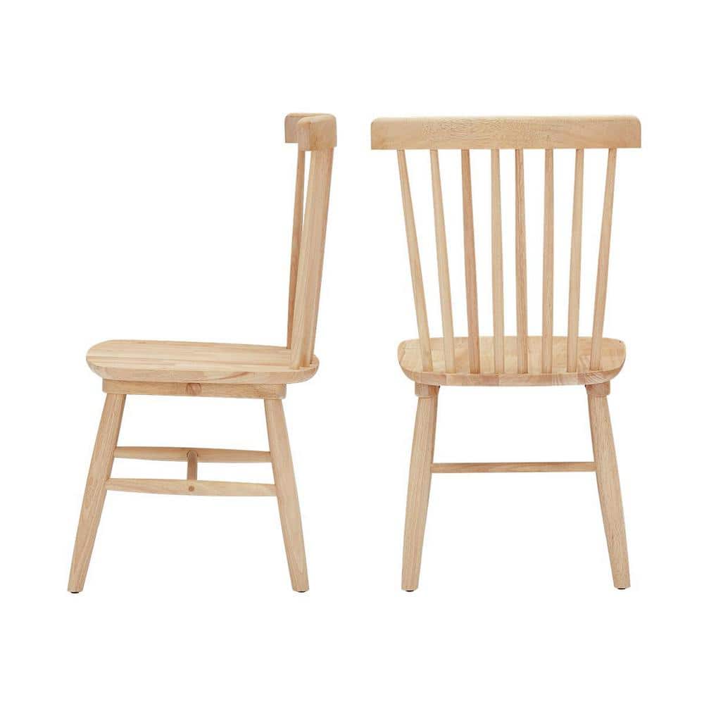 Gracie Oaks Solid Wood Chairs Farmhouse Windsor Chair (Set of 2)