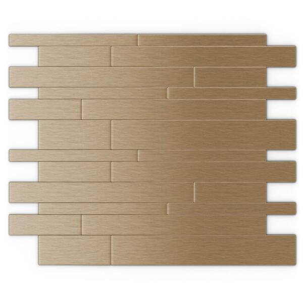 Inoxia SpeedTiles Murano LC Light Copper 12.2 in. X 9.72 in. X 5 mm Metal Peel and Stick Wall Mosaic Tile (19.68 sq. ft. / case)