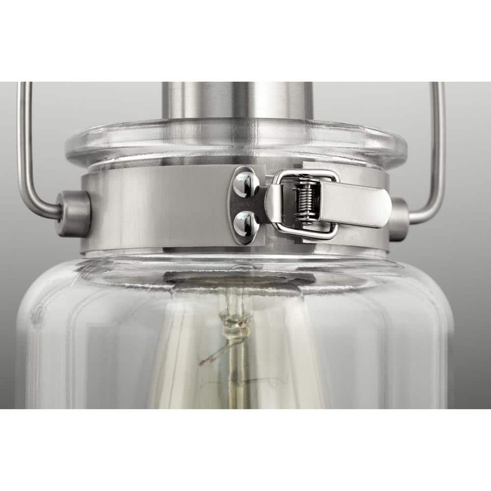 Calhoun Brushed Nickel Mini Pendant with Glass Shade