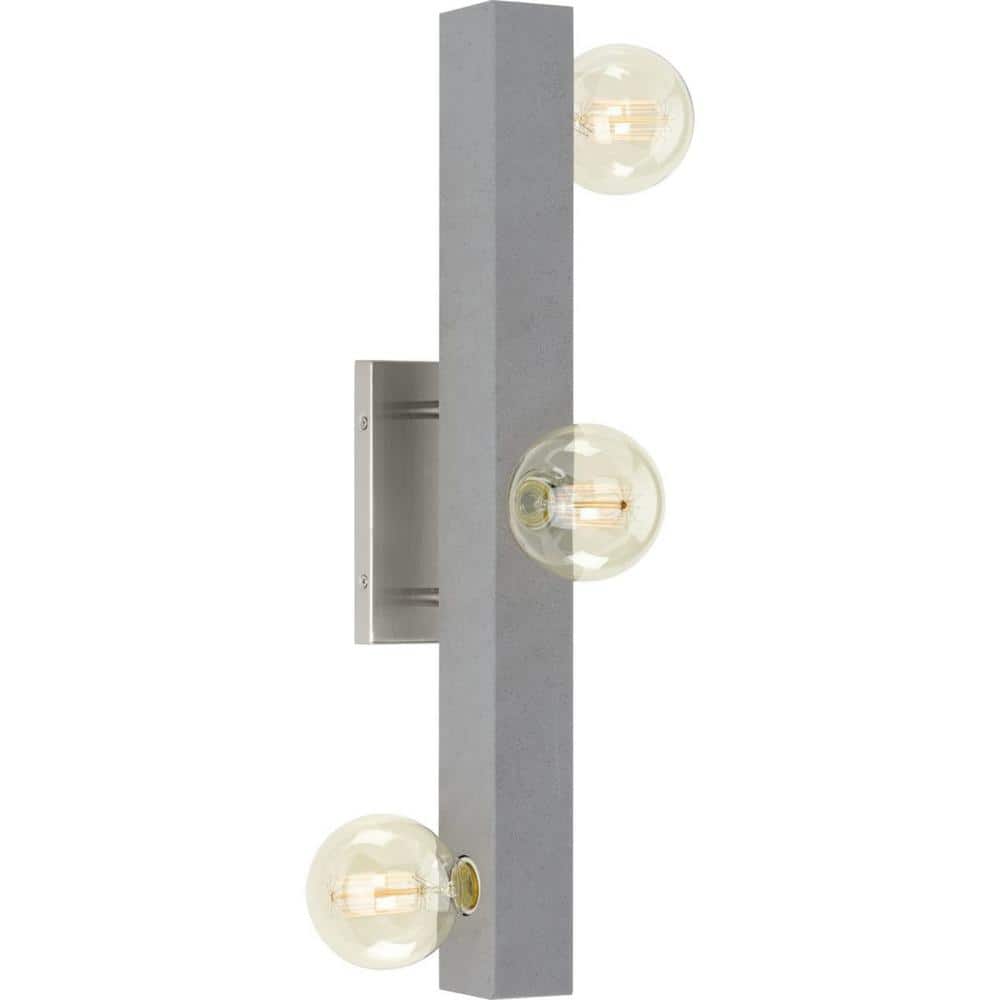 Mill Beam Brushed Nickel 3-Light Industrial Bath Vanity