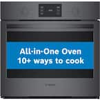 500 Series 30 in. Built-In Single Electric Wall Oven in Black Stainless Steel with Thermal Cooking and Self-Cleaning