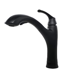 Maldives 1-Handle Pull Out Sprayer Kitchen Faucet in Matte Black