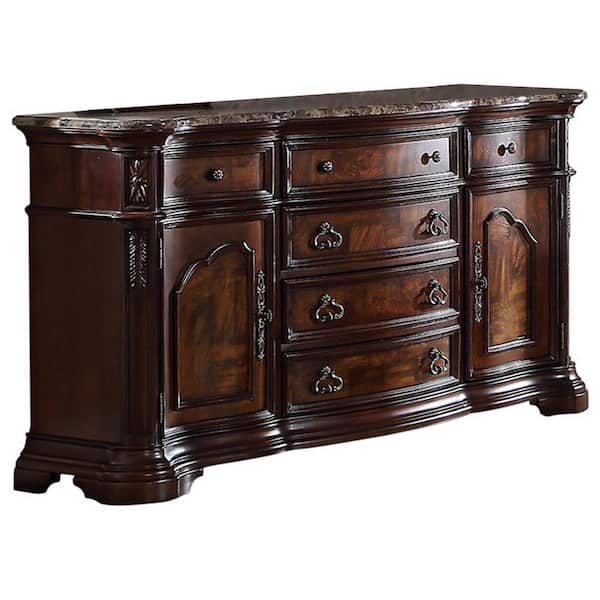 Best Master Furniture Bathory 8 Drawer, Solid Walnut Tall Dresser