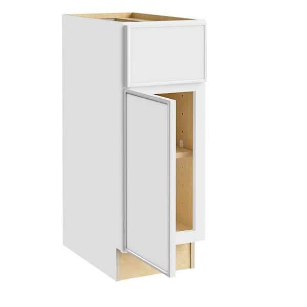 Home Decorators Collection Franklin 15 in. W x 21 in. D x 34.5 in. H Assembled Plywood Base Bath Cabinet in Vesper White with Soft Close LH