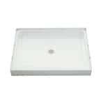 Ensemble 34 in. x 42 in. Single Threshold Shower Floor in White