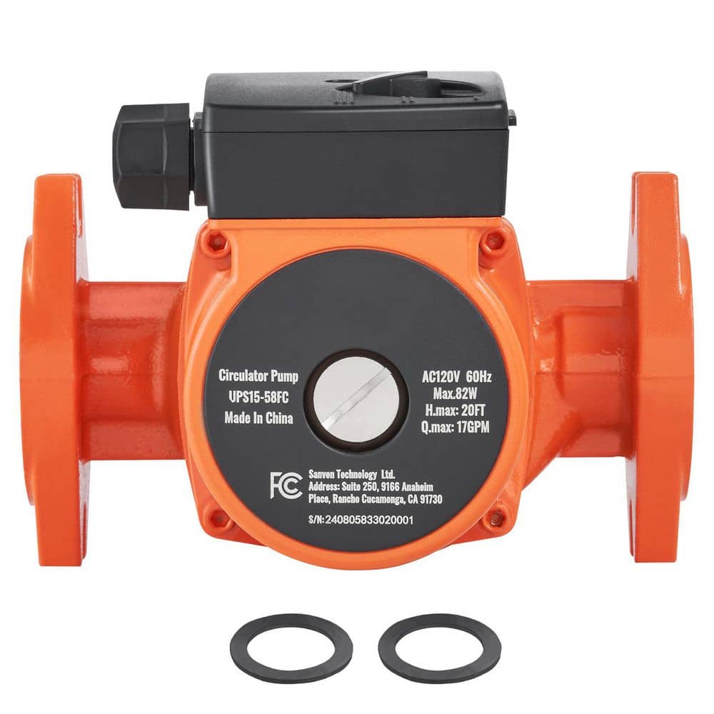 UPS15-58FC Hot Water Recirculating Pump, 110-Volt, 82W 17 GPM Hot Water Circulation Pump, 1 in. NPT Flange 3-Speed Pump price history on PriceWatchPro