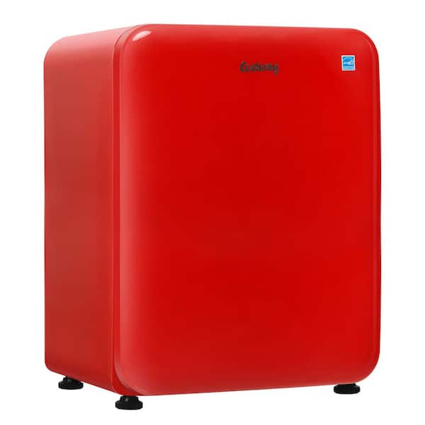 Costway 2.4 cu. ft. Compact Refrigerator Auto Defrost Reversible Door Mini Fridge in Red without Freezer