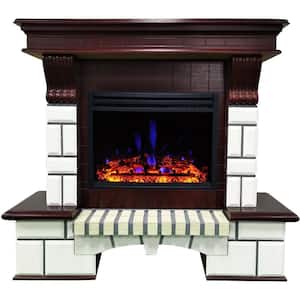48 in. Belcrest Electric Fireplace in Mahogany