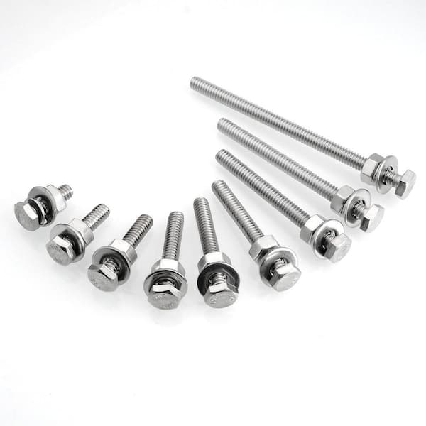 MYWISH 1/4 in.-20 x 1-1/2 in. Stainless Steel Hex Bolt with Nut
