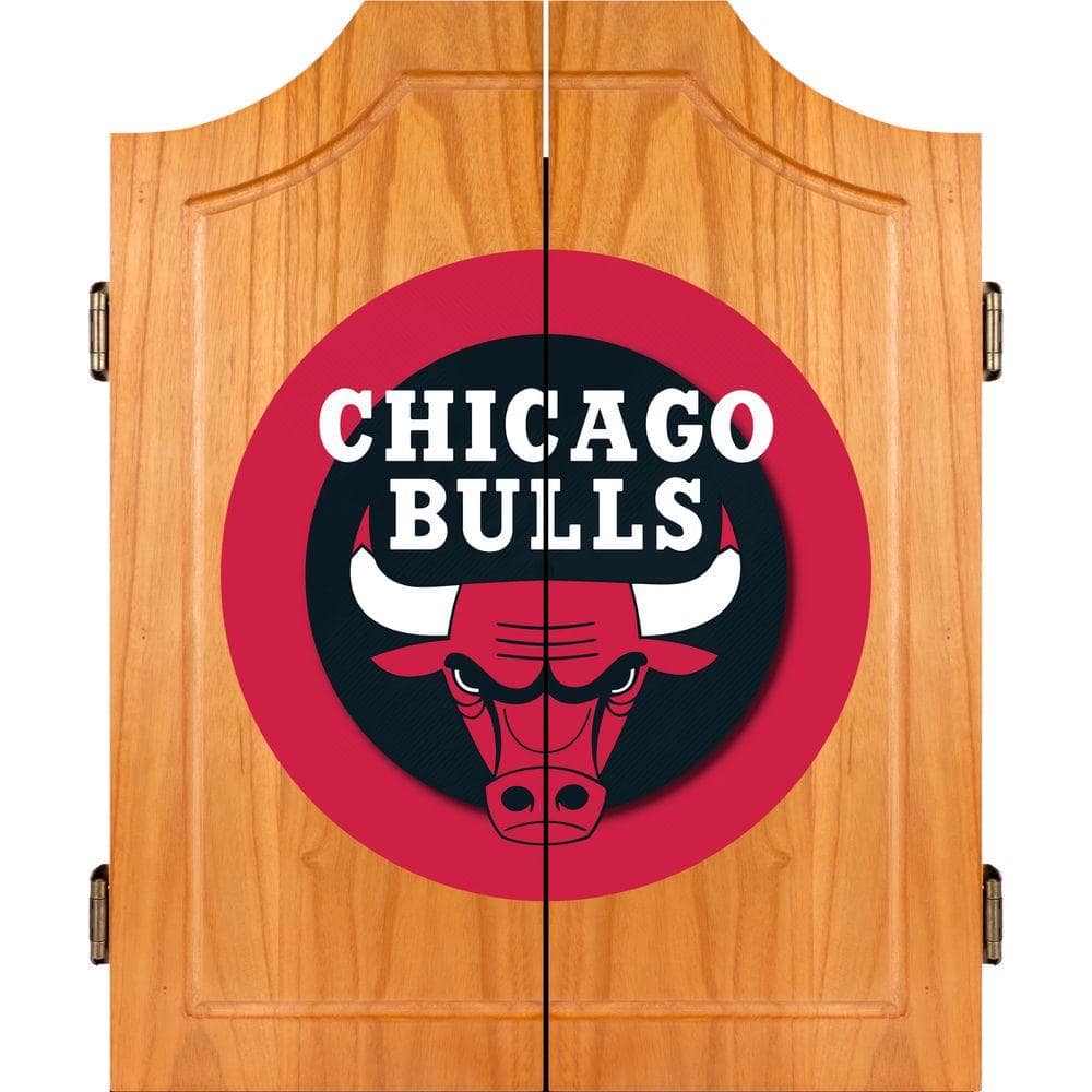 Trademark NBA Chicago Bulls Wood Finish Dart Cabinet Set NBA7000-CB - The  Home Depot