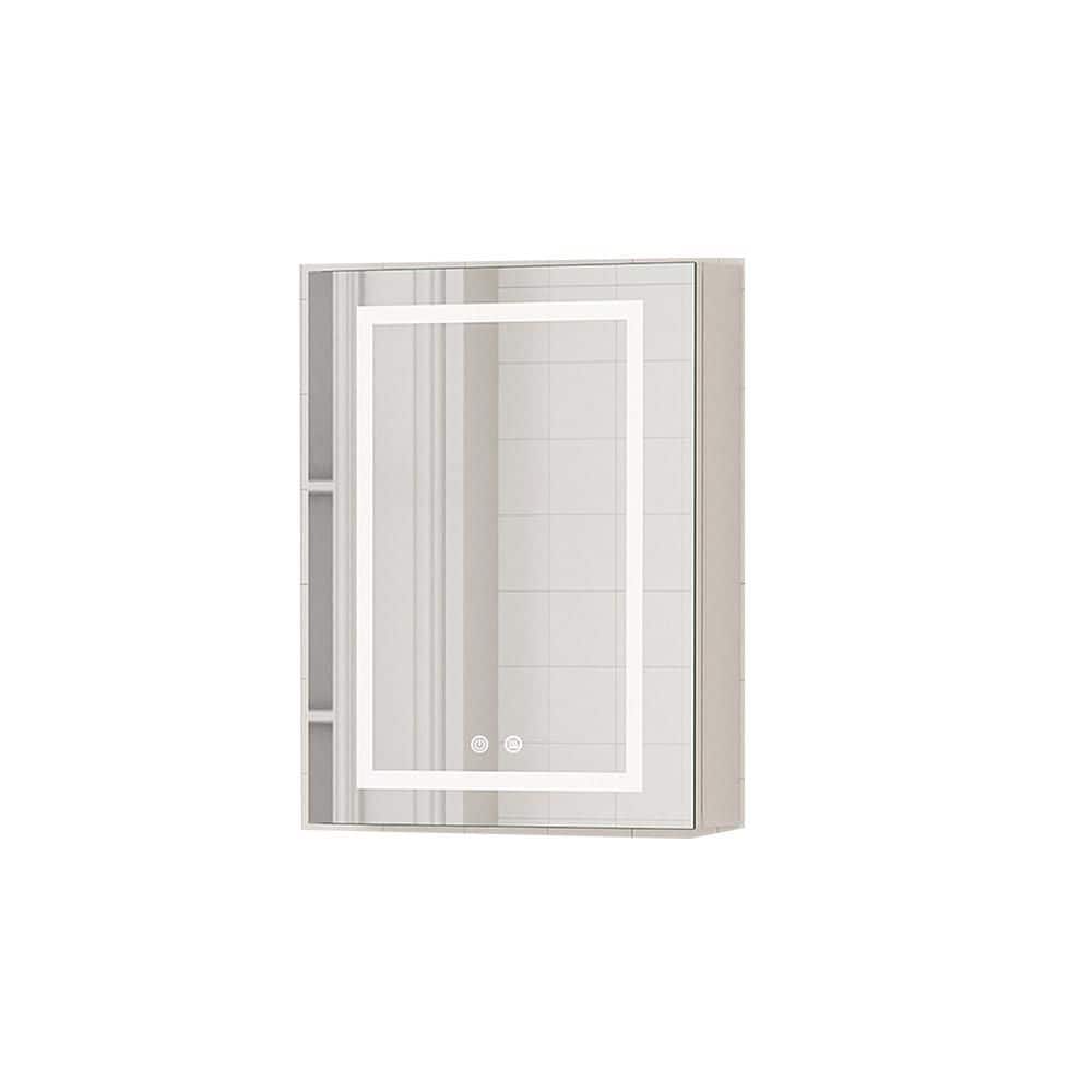 24 in. W x 30 in. H Rectangular Aluminum Medicine Cabinet with Mirror-Anti-