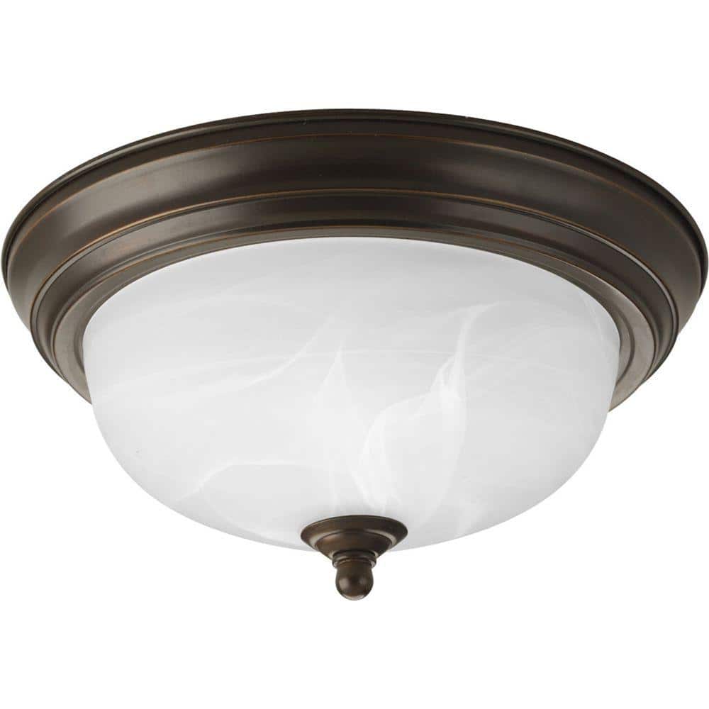 1-Light Antique Bronze Flush Mount