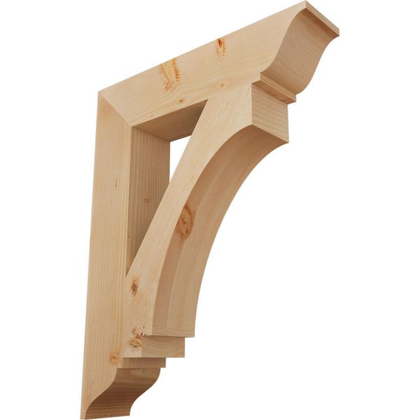 Ekena Millwork 5.5 in. x 36 in. x 28 in. Douglas Fir Imperial Traditional Smooth Bracket