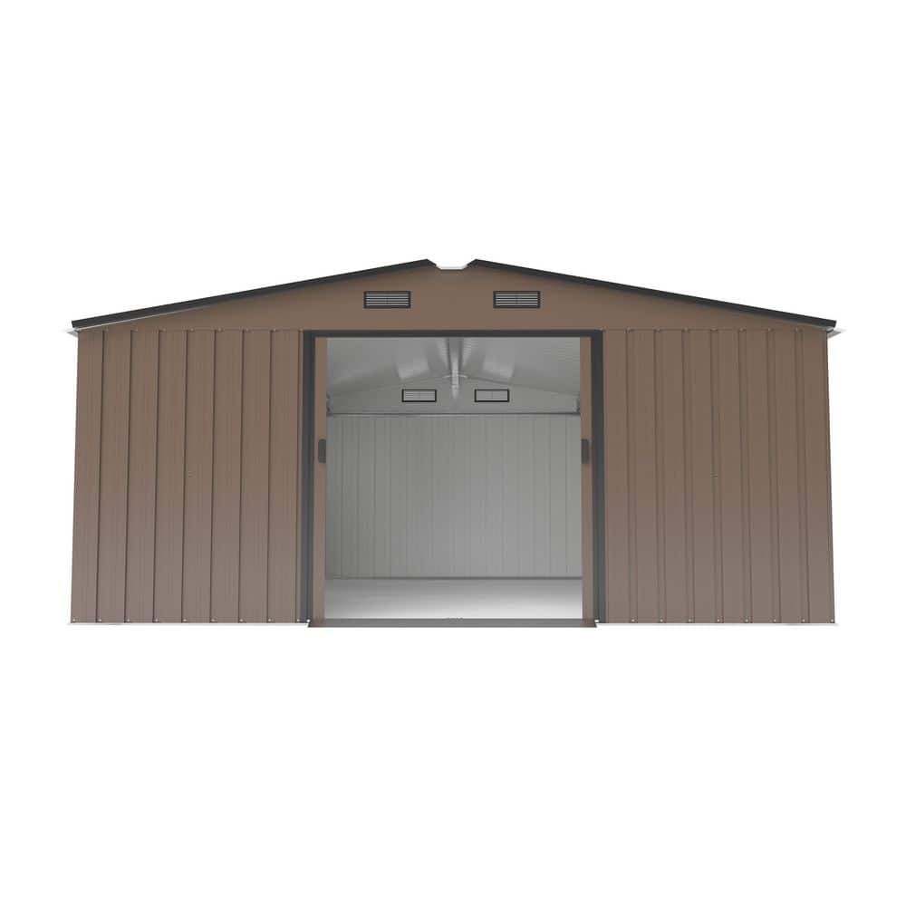 Hot Sale 9.8 ft. W x 11.58 ft. D Outdoor Metal Shed with Double Door and Ve