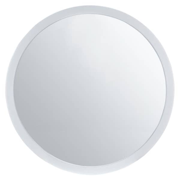 SAFAVIEH Jove 24 in. W x 24 in. H Iron Round Modern Silver Wall Mirror