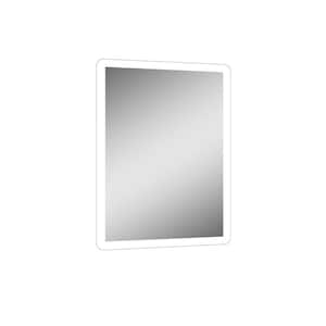 Stratus 20 in. W x 28 in. H Lighted Impressions Frameless Rectangular LED Light Bathroom Vanity Mirror in Aluminum