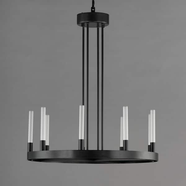 Maxim Lighting - Ovation 9-Light 24 in. Integrated LED Black Chandelier