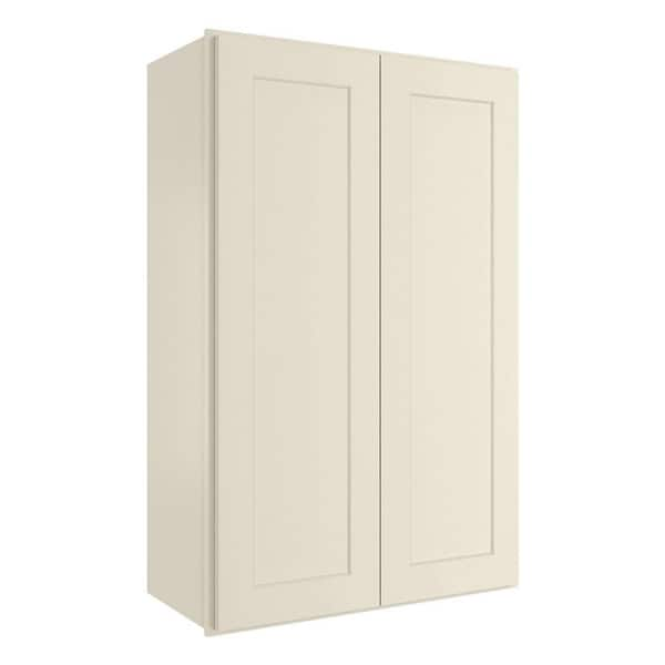 HOMEIBRO 27-in W X 12-in D X 42-in H in Shaker Antique White Plywood ...