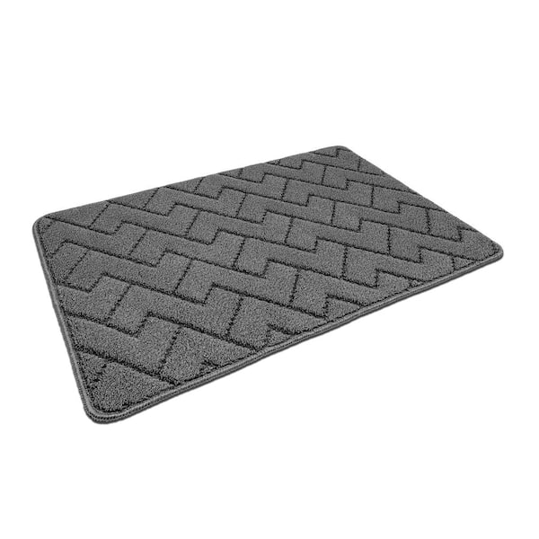 32"x48" Light Grey Doormat – Machine Washable, Non-Slip, Low Profile, Absorbent Shoe Scraper & Dirt Trapper