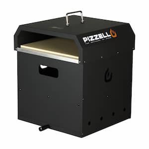 16 in. Wood Fired Outdoor Pizza Oven, Black