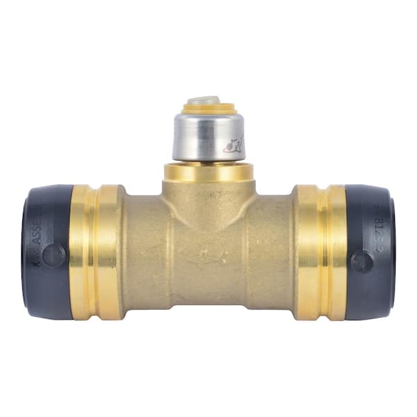 SharkBite 1-1/4 in. x 1-1/4 in. x 1/2 in. Push-to-Connect Brass Reducing Tee Fitting