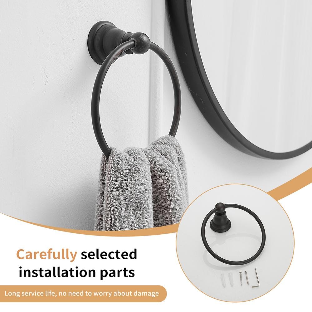 Bronze Wall Mounted Circular Towel Ring