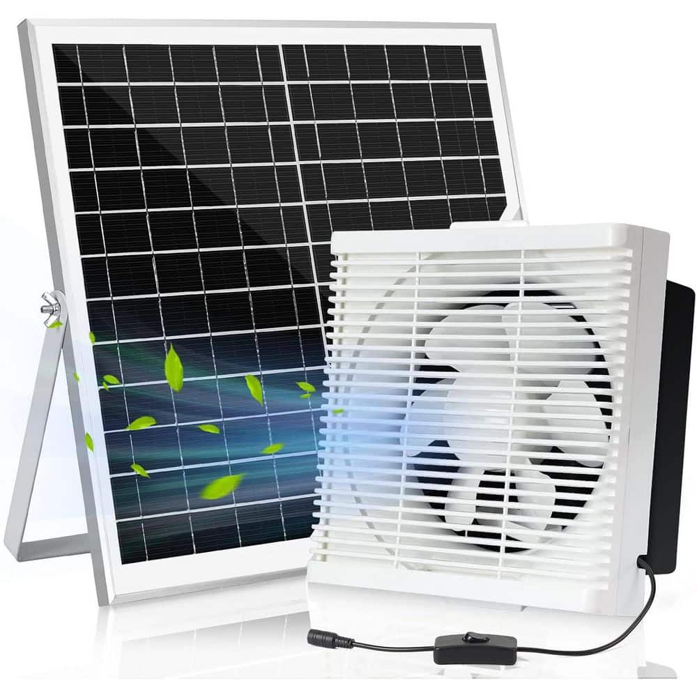 "20W Solar-Powered 10"" Exhaust Fan for Greenhouses, Coops, Sheds" price history on PriceWatchPro