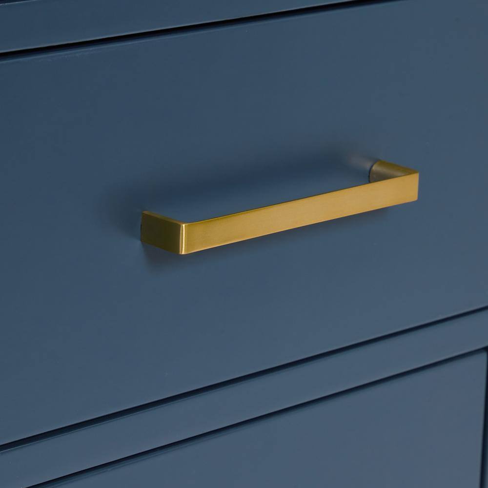 Cambridge 42" Midnight Blue Solid Wood Freestanding Vanity Cabinet