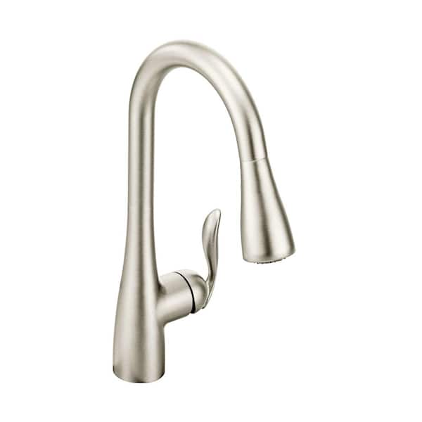 MOEN Arbor Single-Handle Pull-Down Sprayer Kitchen Faucet with Power Boost in Spot Resist Stainless