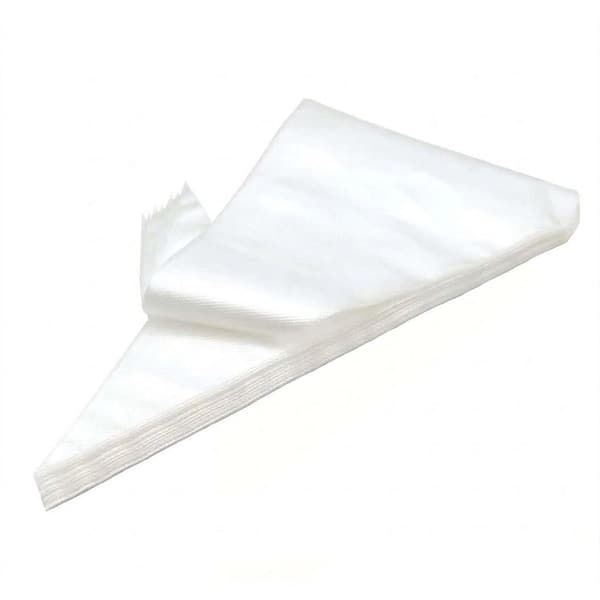Extra Large 25 in. Disposable HDPE Piping Bags Clear Anti Burst Non-Slip Icing Frosting Baking 100-Pack