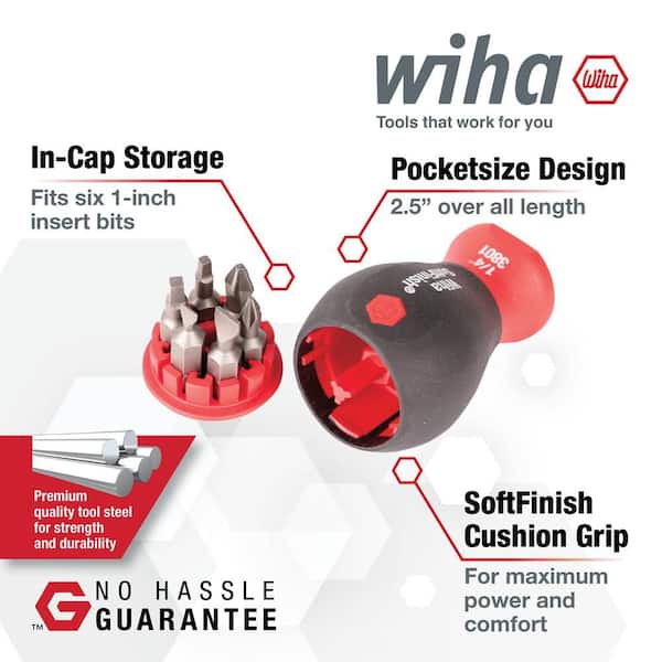 6-in-1 Stubby Bit Holder Slotted Phillips Square Set