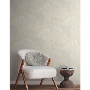 Taupe Dotted Maze Metallic Non-pasted Non-Woven Paper Wallpaper