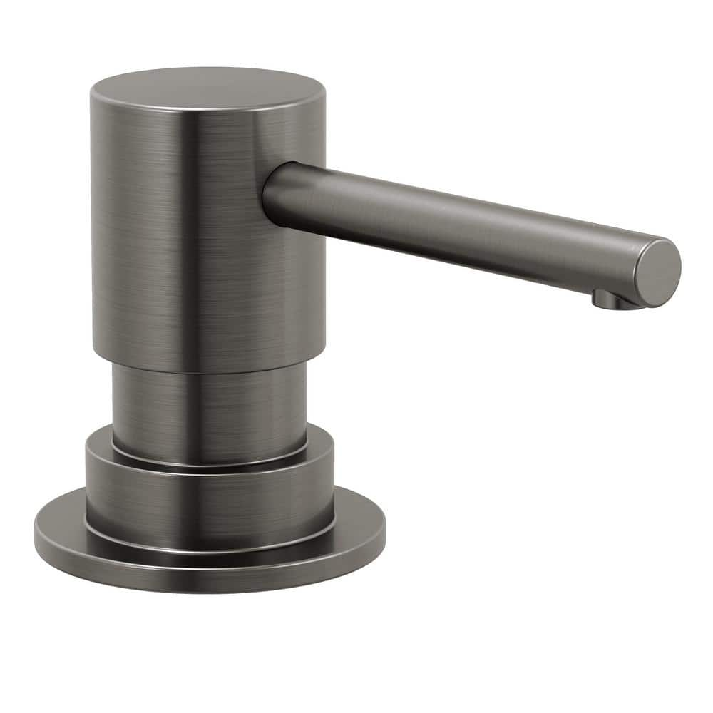 Delta Trinsic Deck Mount Metal Soap Dispenser in Black Stainless