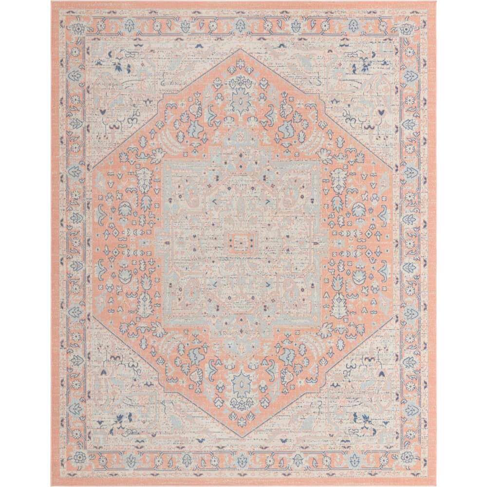 Unique Loom Whitney Milano Powder Pink 10 ft. x 14 ft. 1 in. Area Rug ...