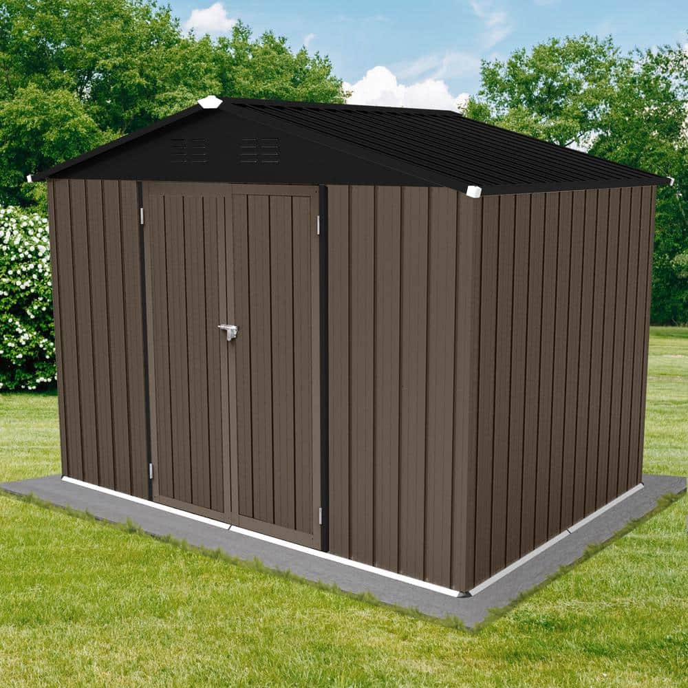 Outdoor 6 ft. x 8 ft. Storage Metal Sheds with Latch, Vents, for Garden (48