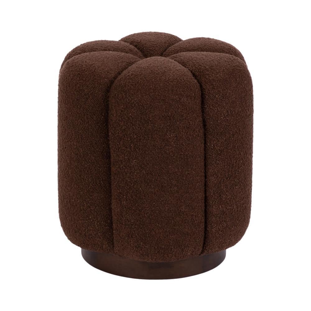 Lucida Brown Wood Round Accent Small (Under 22 in.) Ottoman price history on PriceWatchPro