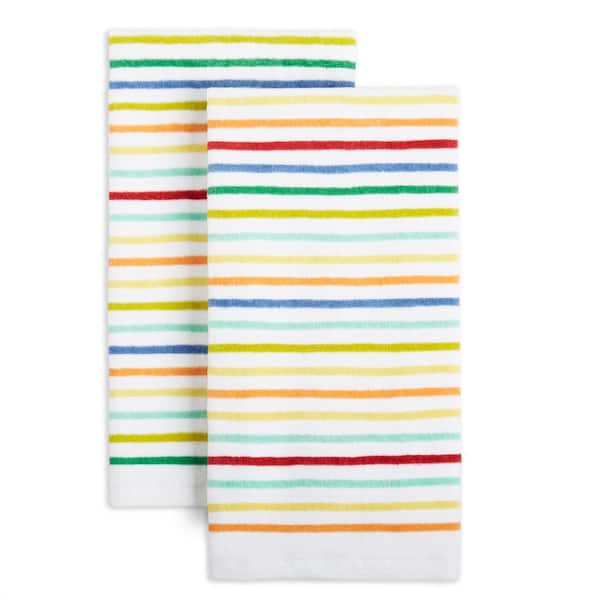 Fiesta Tropical Stripe Cotton Kitchen Towel Set (Set of 2)