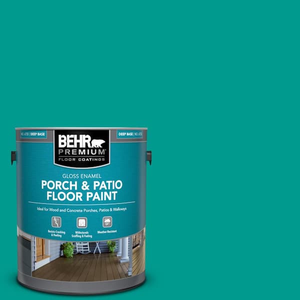 1 gal. #P450-6 Tropics Gloss Enamel Interior/Exterior Porch and Patio Floor Paint