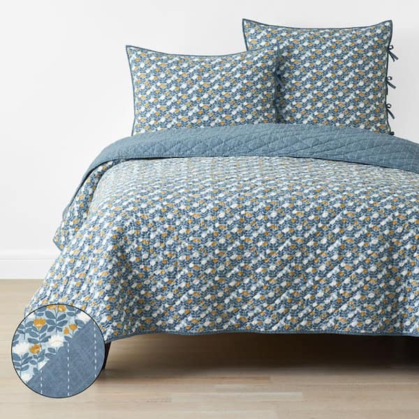 Reversible Quilt - Garden Tulip, Twin/Twin XL