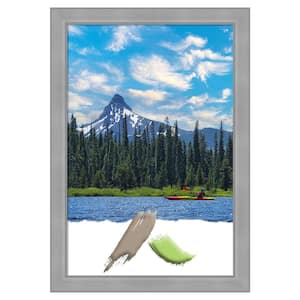 Opening Size 24 in. x 36 in. Vista Brushed Nickel Picture Frame