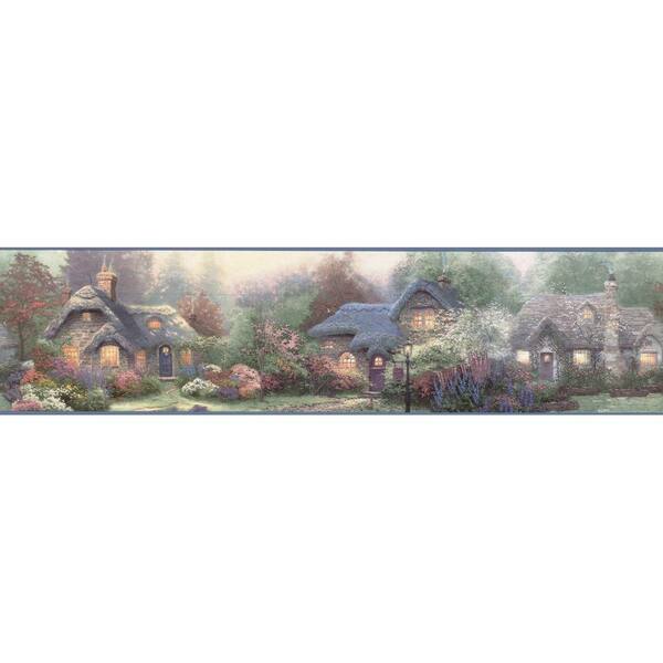 The Wallpaper Company 6.83 in. x 15 ft. Multi Color Cottage Border