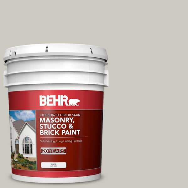 BEHR 5 gal. #790C-3 Dolphin Fin Satin Interior/Exterior Masonry, Stucco and Brick Paint