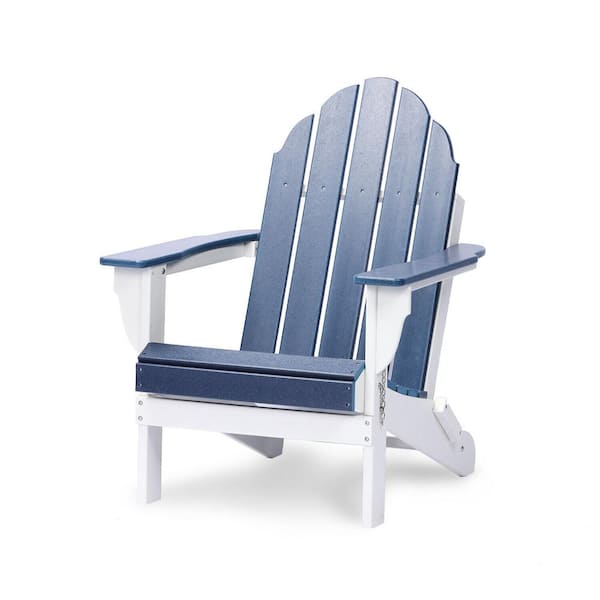 Navy Blue Rakesh Plastic Folding Adirondack Chair