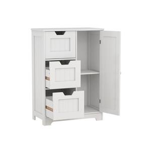  ZENODDLY Bathroom Storage Cabinet with Drawers and Shelves,  White Bathroom Cabinet Bathroom Towel Storage, Versatile Wooden Accent  Cabinet for Bathroom Laundry Room Entryway Kitchen Pantry : Home & Kitchen