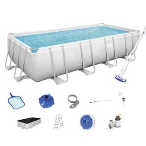 18 ft. x 9 ft. x 48 in. Rectangular Above Ground Swimming Pool with Accessories