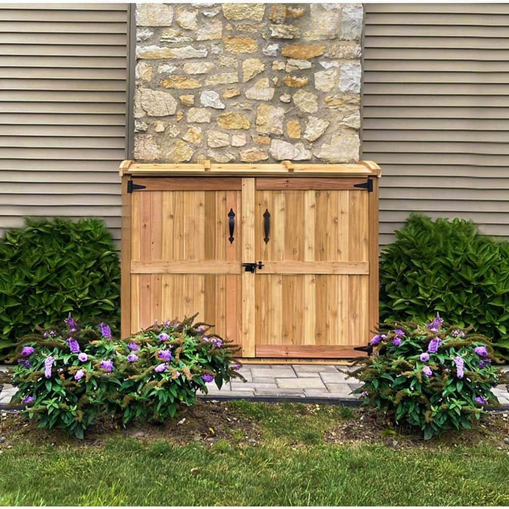 6 ft. Cedar Wood Outdoor Waste Management Storage Shed